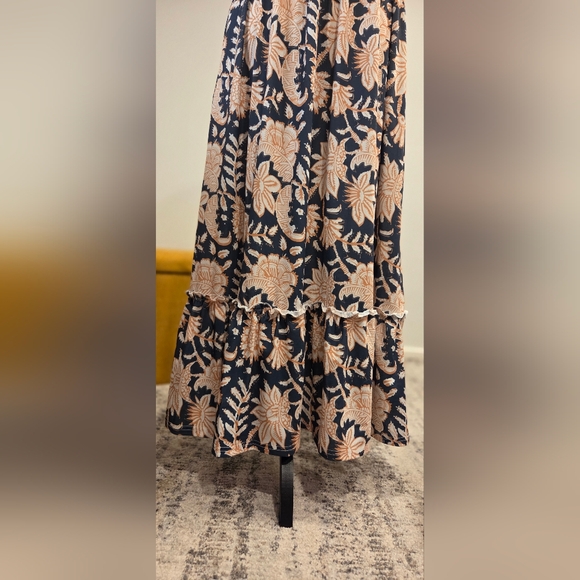 GRACE KARIN Floral Maxi Dress in Grey And Orange Size L. - Picture 7 of 16